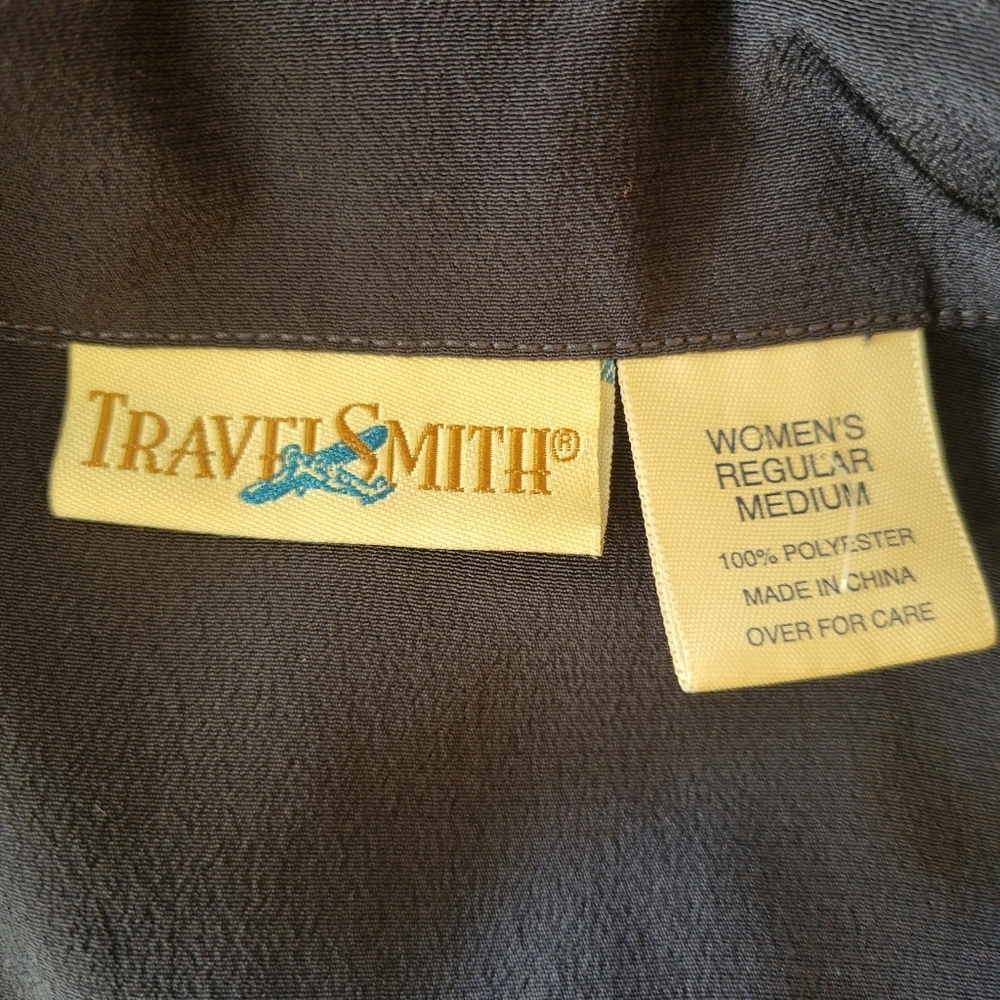 Travelsmith Navy Blue Crepe Maxi Dress‎ Size Medium - Picture 4 of 4